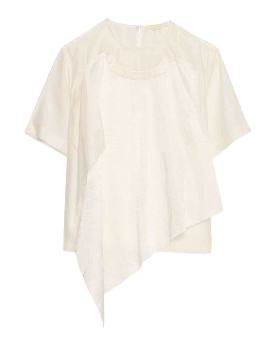 Shantung And Crinkled Satin T-Shirt